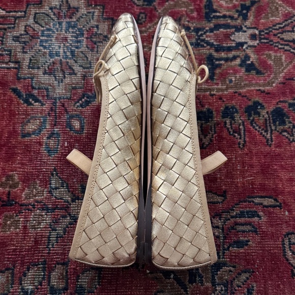 Loeffler Randall Gold Woven Flats - Picture 4 of 7